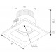 Foco Downlight LED Cuadrado Blanco empotrar 90x90mm 6W